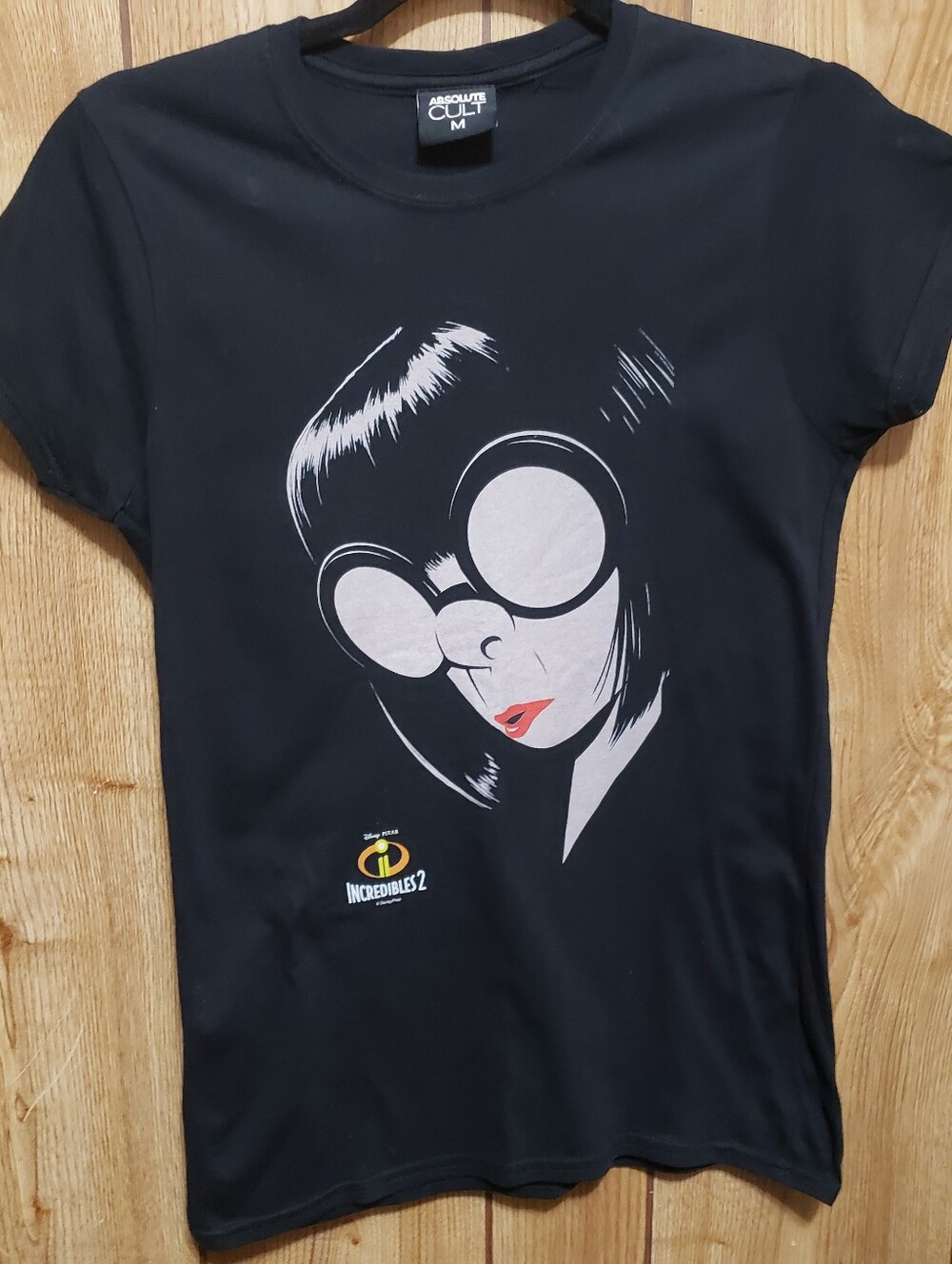 Absolute Cult Disney Incredibles 2 Edna  Med Womens Black T-Shirt Fandom